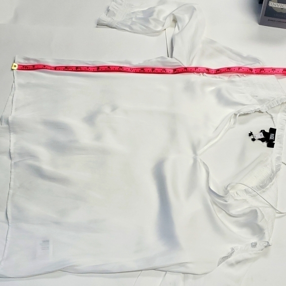 🆕️ PAIGE Kaylynn Peasant Top, Size Medium in White - Picture 8 of 9